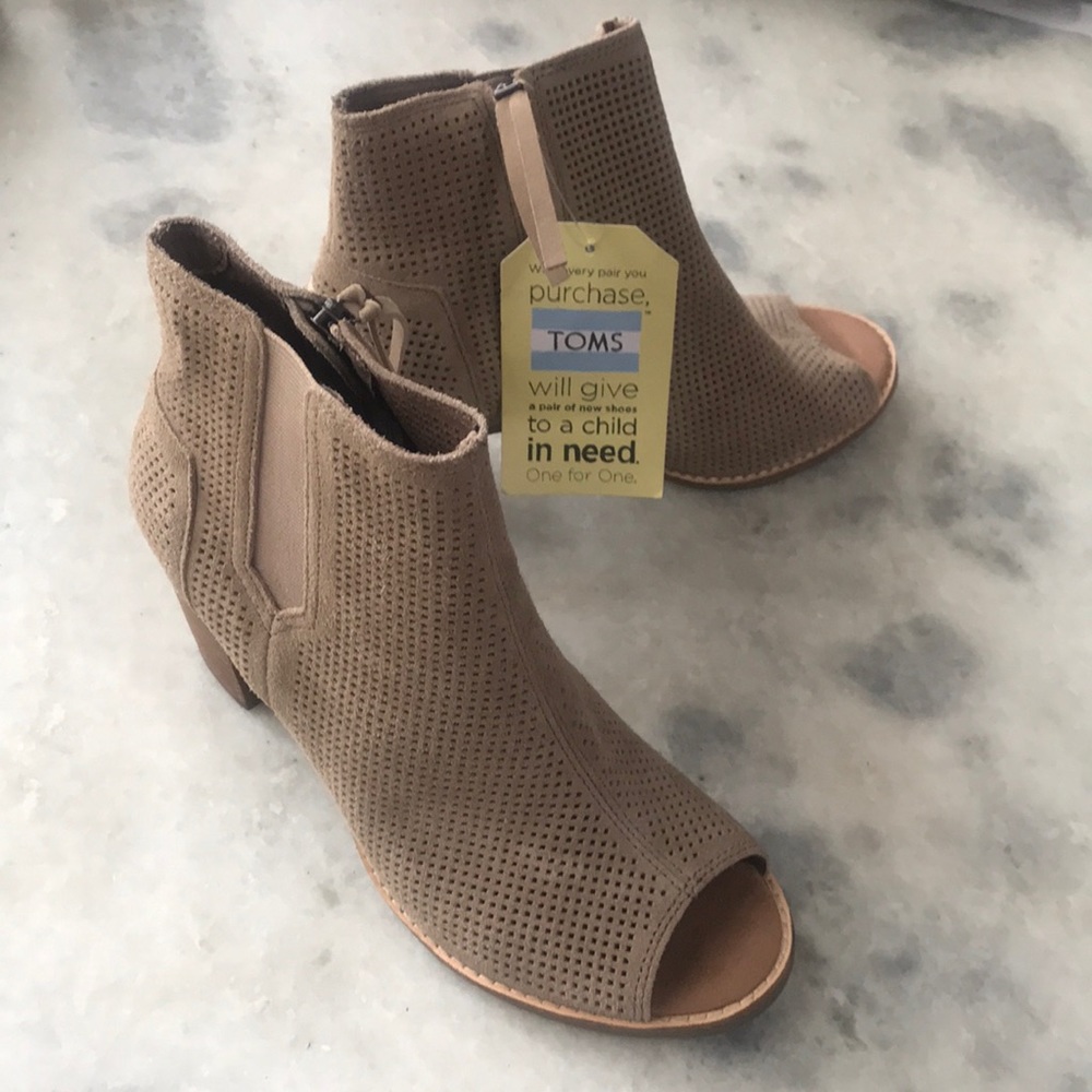Toms women Majorca Peep Toe Booties